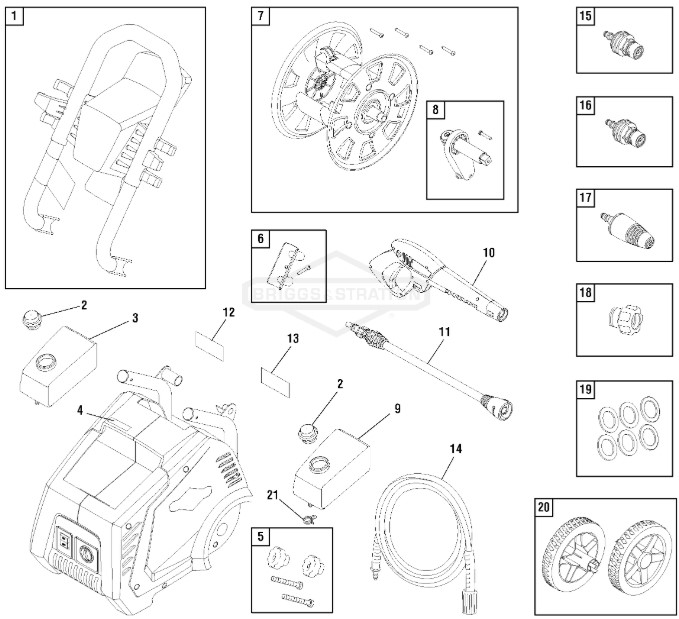 Sears craftsman 020567-0 power washer replacement Parts